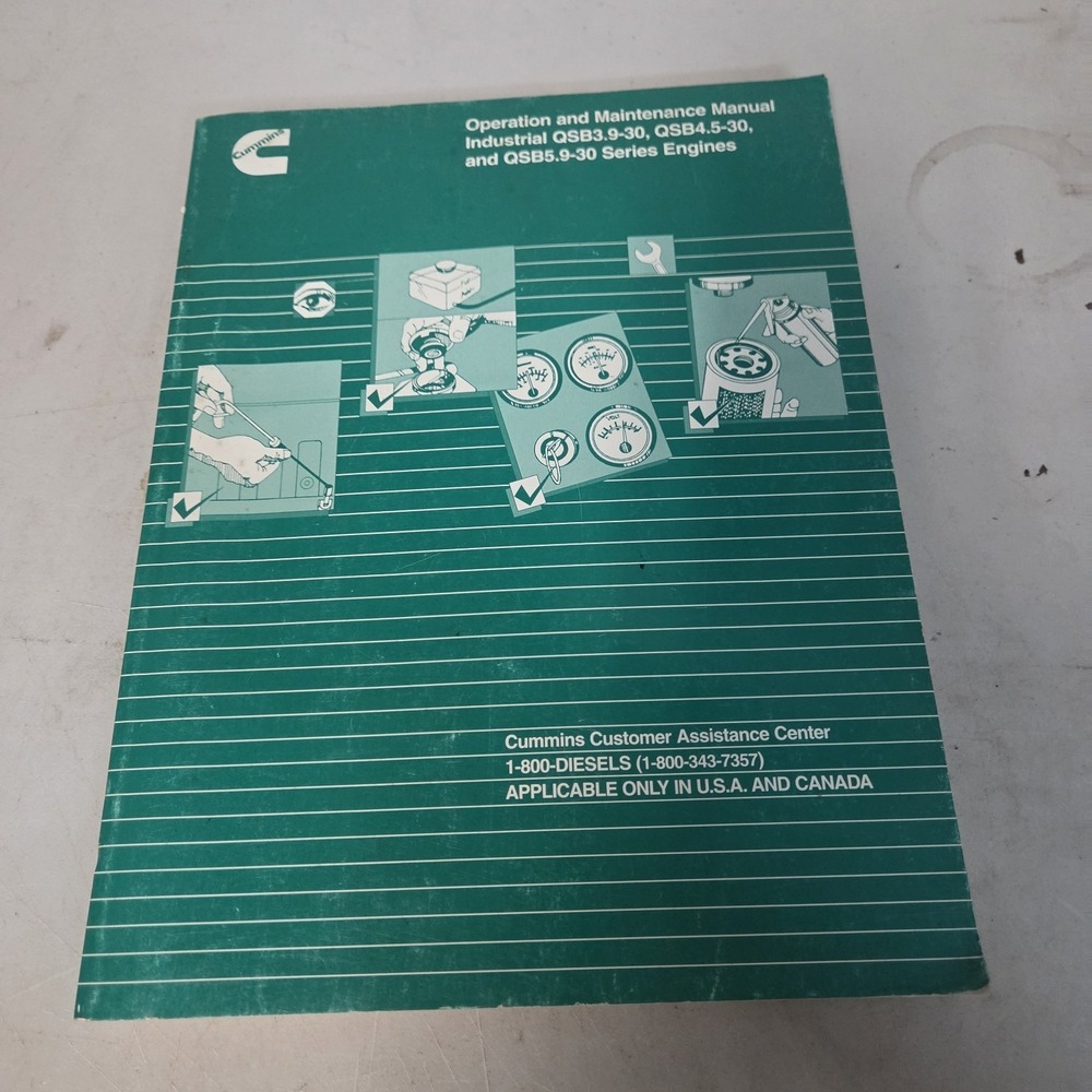 Cummins QSB3.9-30 QSB4.5-30 QSB5.9-30 Engine Operation Maintenance Manual Book
